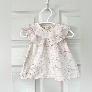 Zara Kids Cream Dress with Multicolor Dots